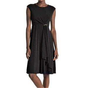 New! T Tahari Women's Draped Fit & Flare Mini Dress
